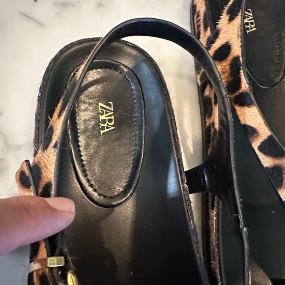 ZARA Leopard Print Slingback Sandals – Size 39 - Picture 7 of 7